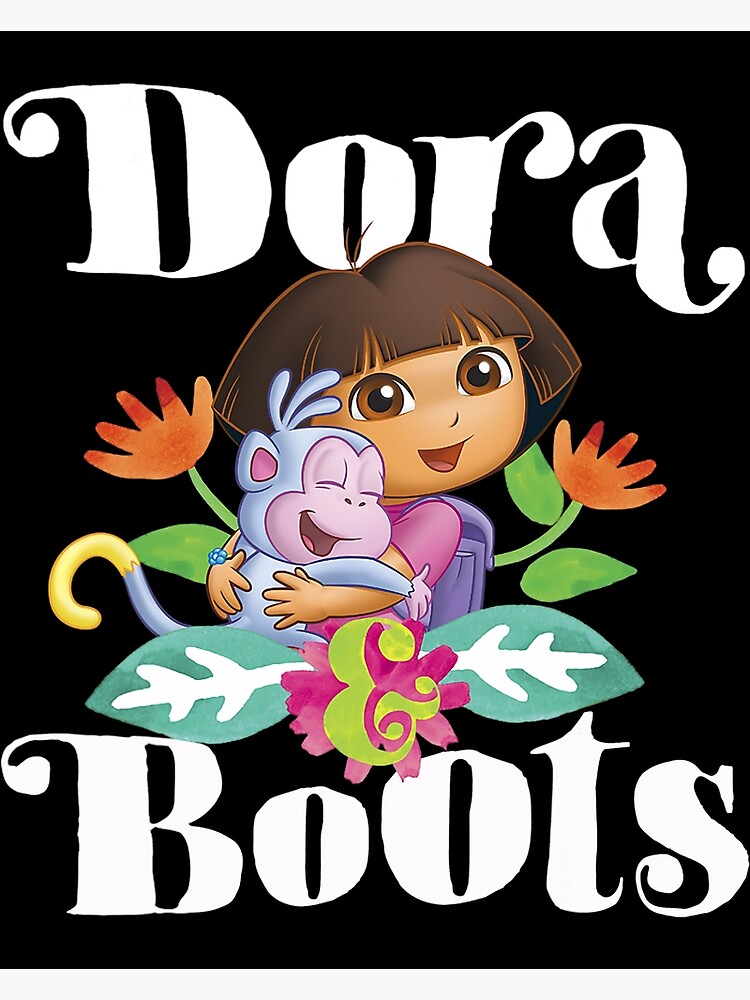 "Dora the Explorer Dora and Boots Hugging Portrait" Poster for Sale by