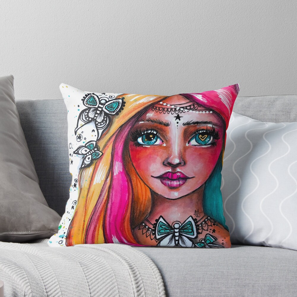 Item preview, Throw Pillow designed and sold by RuffledAndPunk.