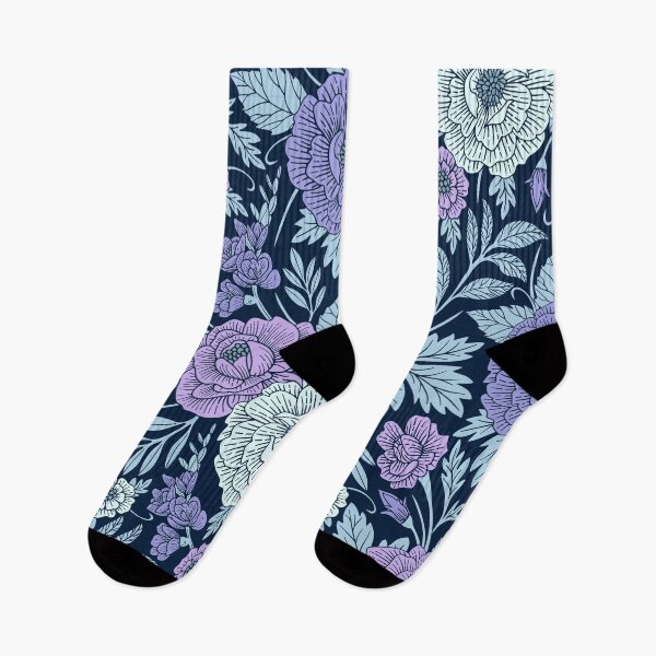 Item preview, Elegant Purple & Blue Floral designed and sold by somecallmebeth.