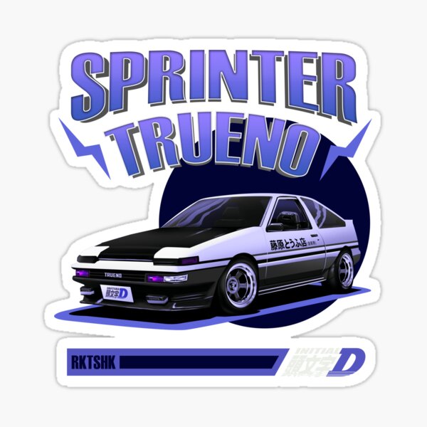 Initial D - AE86 Toyota Trueno Sprinter Sticker for Sale by