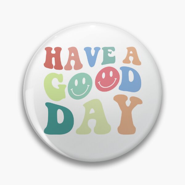 Item preview, Have a Good Day Peace Retro Wavy Colorful Rainbow Block Letter Design designed and sold by redbubbleart18.