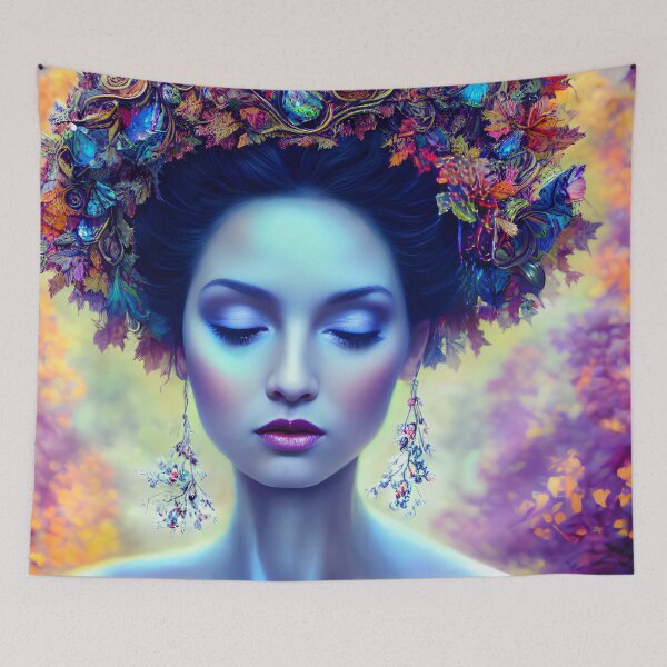 Item preview, Blue Autumn designed and sold by @adorcharm Modern & Classic AI Art.