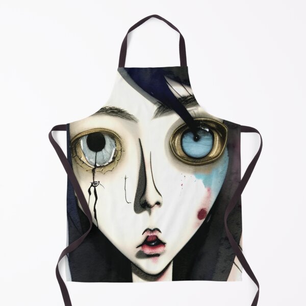 Item preview, Looking Glass Eye Dark Grunge Creepy Doll Face Art designed and sold by CreepyKaleidopi.