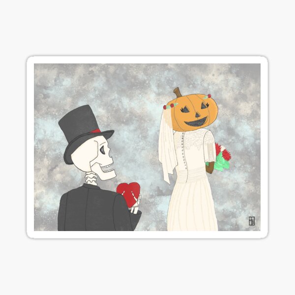 Jackie O'Lantern Gets Married Sticker