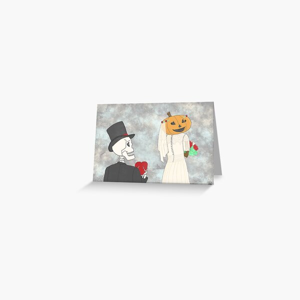 Jackie O'Lantern Gets Married Greeting Card