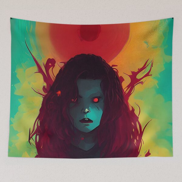 Item preview, Creepy Red Eyed Lady designed and sold by CookieKreationz.