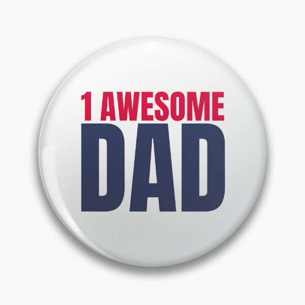Item preview, 1 Awesome Dad. Funny Dad Life Quote. Red and Navy Blue designed and sold by That Cheeky Tee.