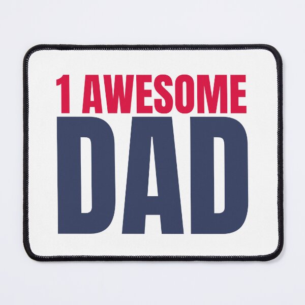 Item preview, 1 Awesome Dad. Funny Dad Life Quote. Red and Navy Blue designed and sold by That Cheeky Tee.