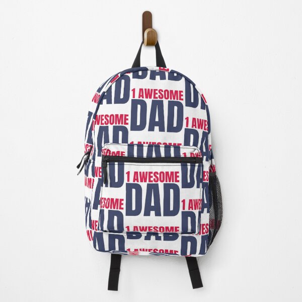 Item preview, 1 Awesome Dad. Funny Dad Life Quote. Red and Navy Blue designed and sold by That Cheeky Tee.