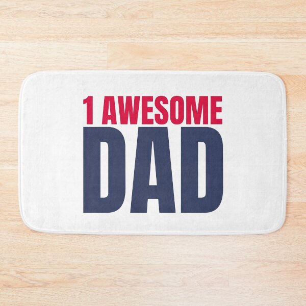 Item preview, 1 Awesome Dad. Funny Dad Life Quote. Red and Navy Blue designed and sold by That Cheeky Tee.