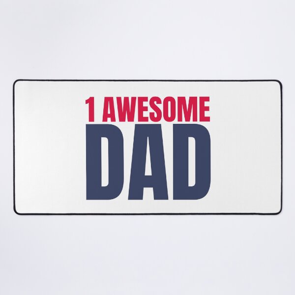Item preview, 1 Awesome Dad. Funny Dad Life Quote. Red and Navy Blue designed and sold by That Cheeky Tee.