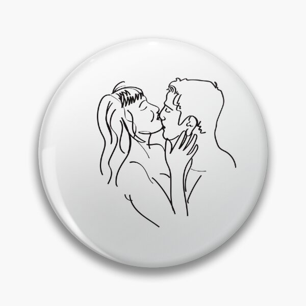 Item preview, One Line Art Couple, Line Art Men and women kissing each other designed and sold by KARTICK DUTTA.