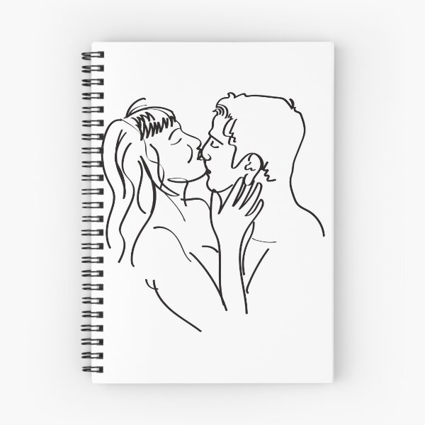 Item preview, One Line Art Couple, Line Art Men and women kissing each other designed and sold by KARTICK DUTTA.