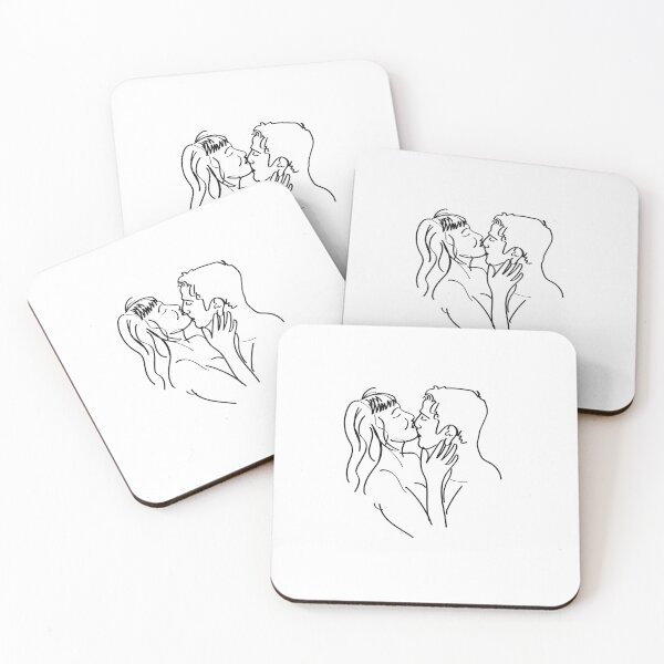 Item preview, One Line Art Couple, Line Art Men and women kissing each other designed and sold by KARTICK DUTTA.