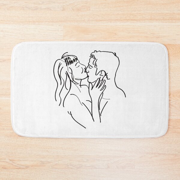 Item preview, One Line Art Couple, Line Art Men and women kissing each other designed and sold by KARTICK DUTTA.