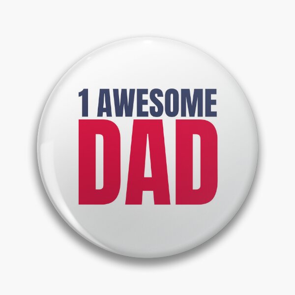 Item preview, 1 Awesome Dad. Funny Dad Life Quote. Navy Blue and Red designed and sold by That Cheeky Tee.