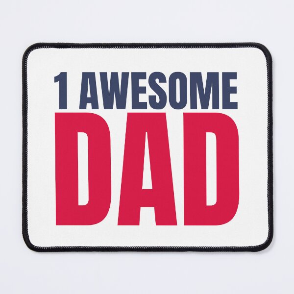 Item preview, 1 Awesome Dad. Funny Dad Life Quote. Navy Blue and Red designed and sold by That Cheeky Tee.