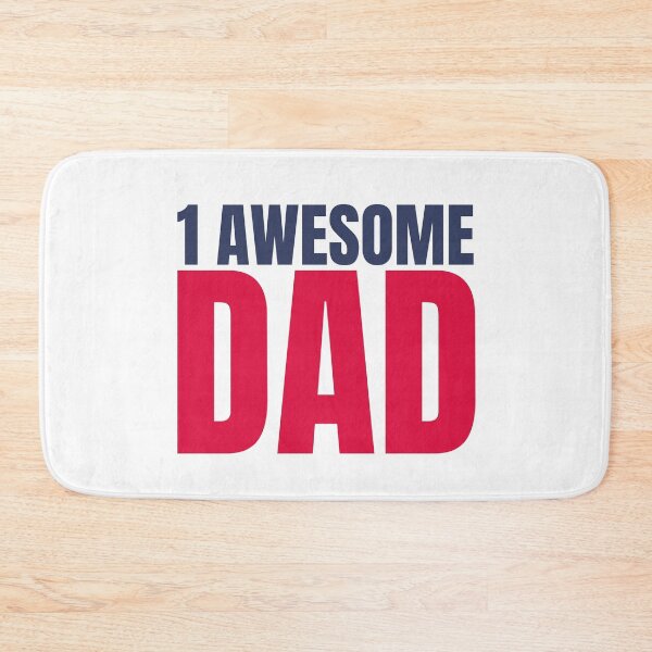 Item preview, 1 Awesome Dad. Funny Dad Life Quote. Navy Blue and Red designed and sold by That Cheeky Tee.