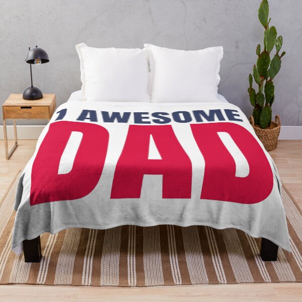 Item preview, 1 Awesome Dad. Funny Dad Life Quote. Navy Blue and Red designed and sold by That Cheeky Tee.