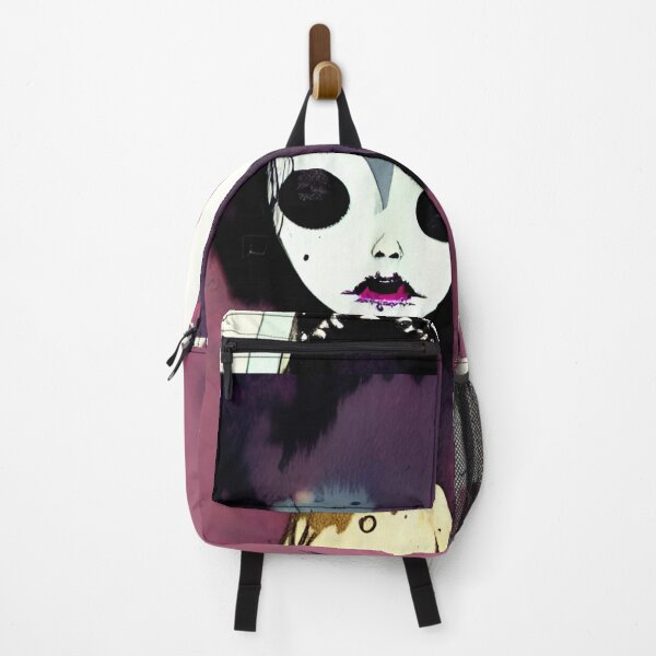 Item preview, Black Eyes Creepy Grunge Cartoon Watercolor Art designed and sold by CreepyKaleidopi.