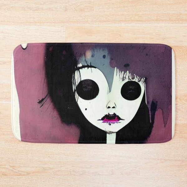 Item preview, Black Eyes Creepy Grunge Cartoon Watercolor Art designed and sold by CreepyKaleidopi.