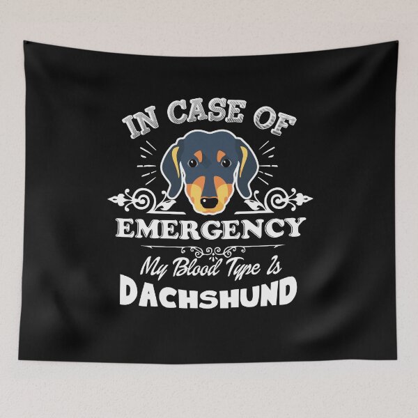Item preview, My Blood Type Is Dachshund designed and sold by UnknownArtistt.