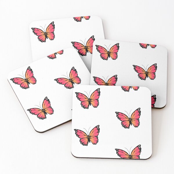 Item preview, Bright Pink and Orange Painted Butterfly Graphic Design designed and sold by redbubbleart18.