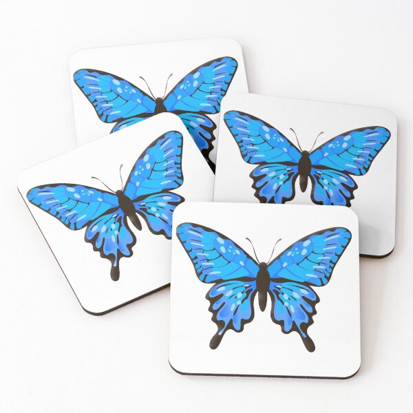 Item preview, Watercolor Bright Blue Painted Butterfly Graphic Design designed and sold by redbubbleart18.