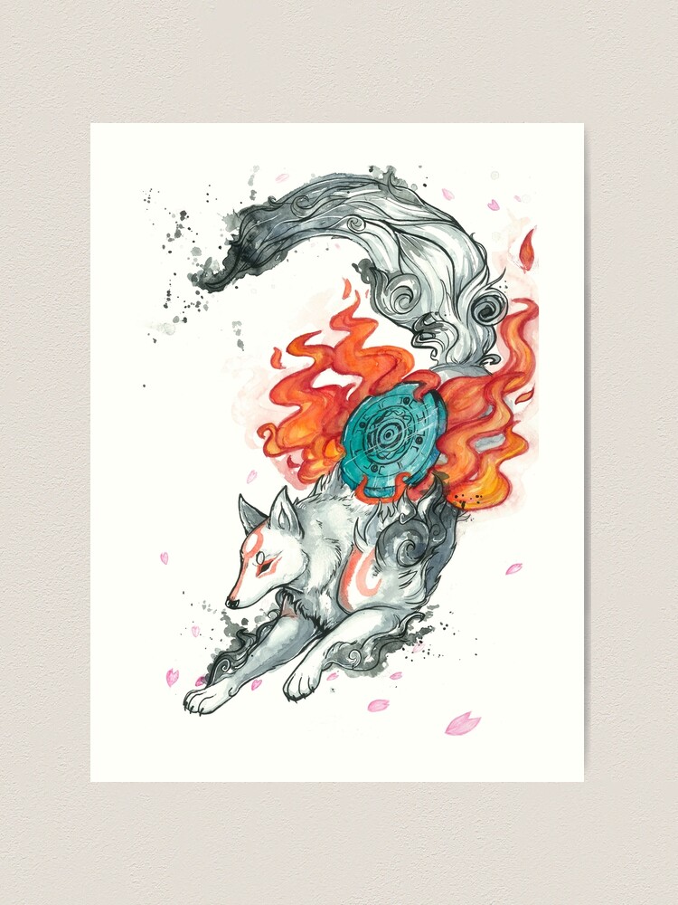 Okami' Poster, picture, metal print, paint by Ocarianya