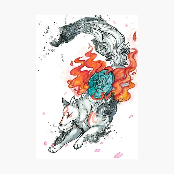 Okami Amaterasu Metal Print for Sale by WhiteLoba