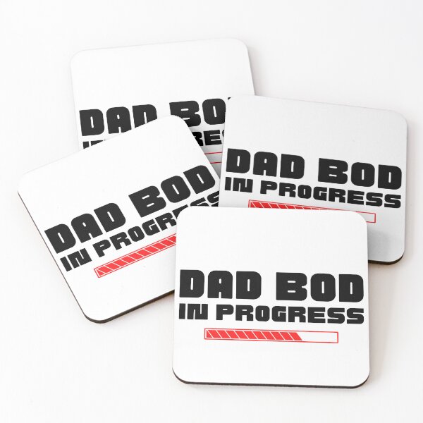 Item preview, Dad Bod In Progress. Funny Father's Day, Father Figure Saying. Black and Red designed and sold by That Cheeky Tee.