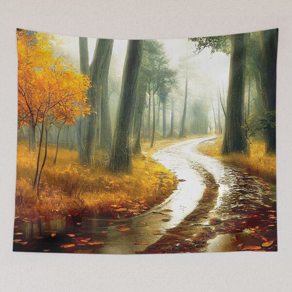 Item preview, Autumn Leaves on Lonely Road designed and sold by Aaron Ochs.