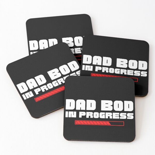 Item preview, Dad Bod In Progress. Funny Father's Day, Father Figure Saying. White and Red designed and sold by That Cheeky Tee.