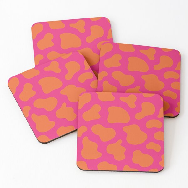 Item preview, Cow skin texture Orange Pop and Hot Neon Pink designed and sold by Ladies-Boutique.