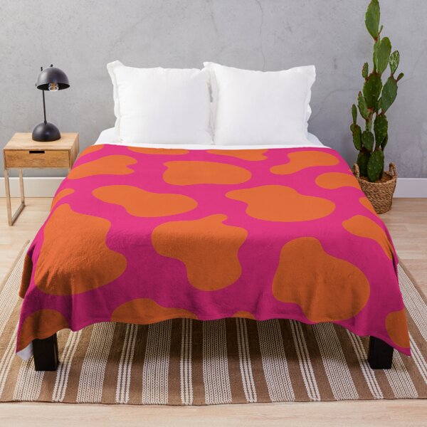 Item preview, Cow skin texture Orange Pop and Hot Neon Pink designed and sold by Ladies-Boutique.