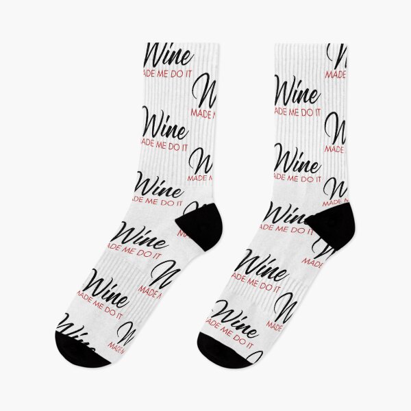Item preview, Wine Made Me Do It. Funny Wine Lover Quote. Black and Red designed and sold by That Cheeky Tee.