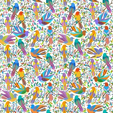 Artwork thumbnail, Colorful Birds by Silver Steer Design