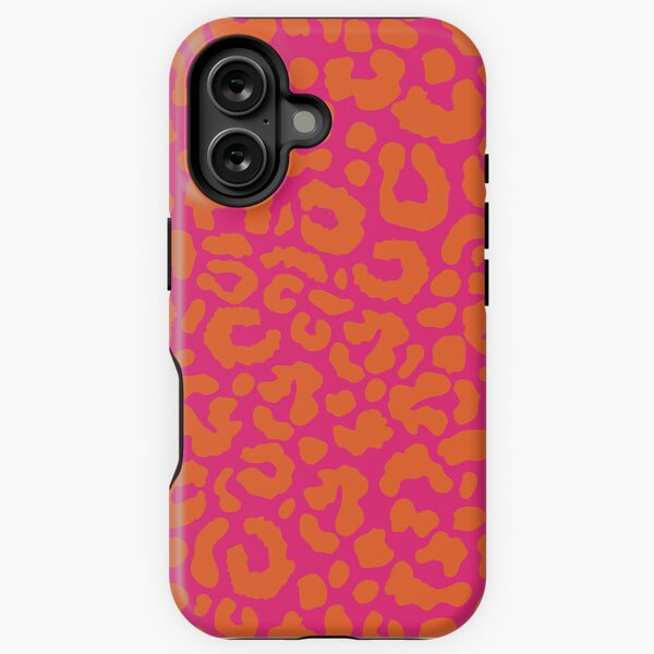 Vista previa del artículo con la obra «Textura de piel de leopardo Orange Pop y Hot Neon Pink», diseñado y vendido por Ladies-Boutique.