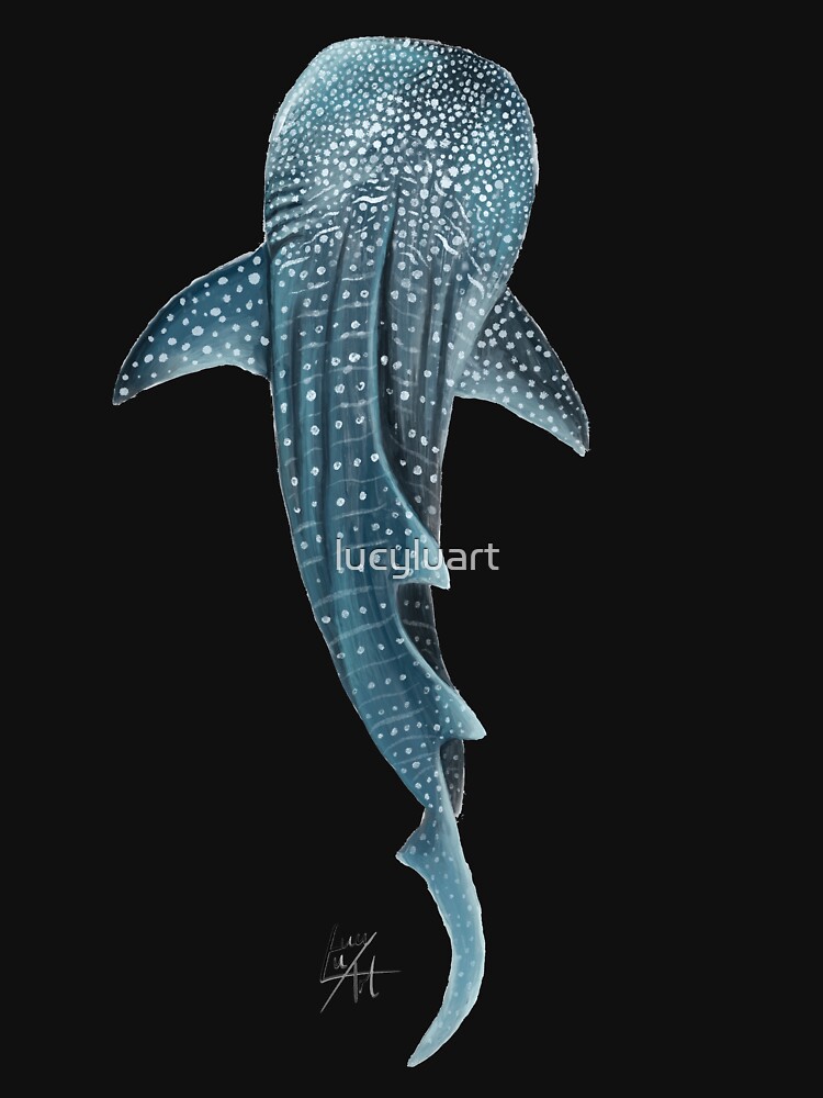 Thumbnail 3 of 3, Baseball ¾ Sleeve T-Shirt, Whale Shark designed and sold by lucyluart.