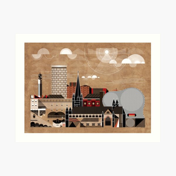 Brum Cityscape Art Print