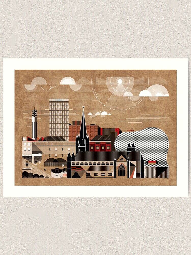 Alternate view of Brum Cityscape Art Print