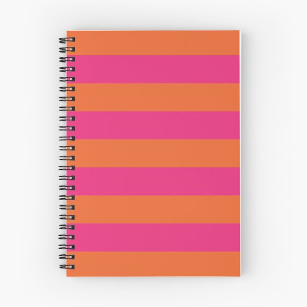Item preview, Orange Pop and Hot Neon Pink Horizontal Stripes designed and sold by Ladies-Boutique.