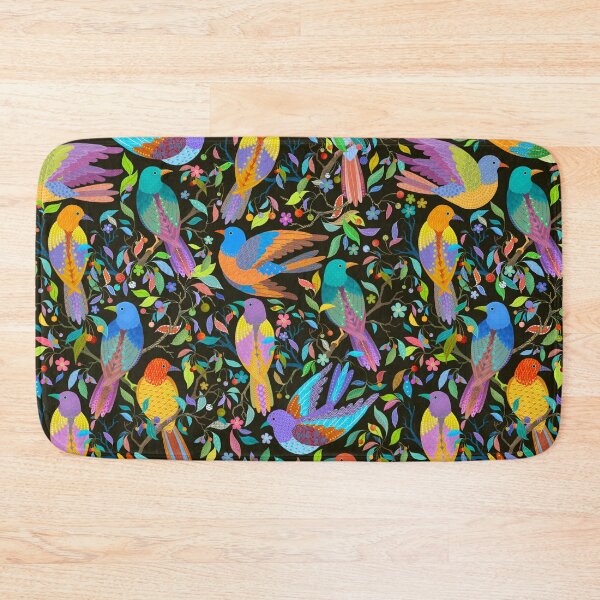 Item preview, Colorful Birds on Black designed and sold by Silver Steer Design.