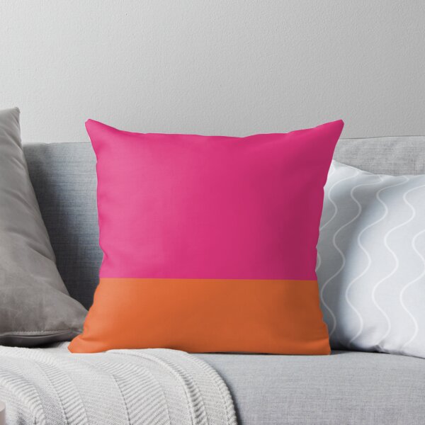 Aperçu de l'œuvre Bloc de couleur unie minimaliste rose néon chaud et orange pop créée et vendue par Ladies-Boutique.