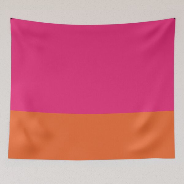 Item preview, Hot Neon Pink and Orange Pop Minimalist Solid Color Block designed and sold by Ladies-Boutique.