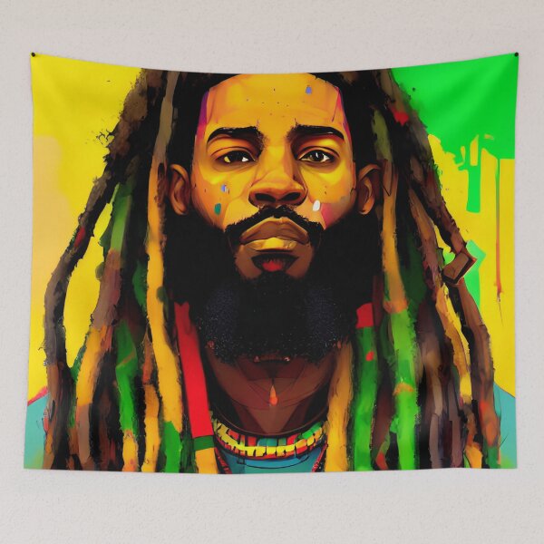 Aperçu de l'œuvre T-SHIRTS Rasta Reggae Vibrations créée et vendue par Mao-Bwolf.