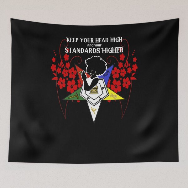 Item preview, OES Order Of The Eastern Star Logo Sisterhood Keep Your Head High designed and sold by TopTeeShop.