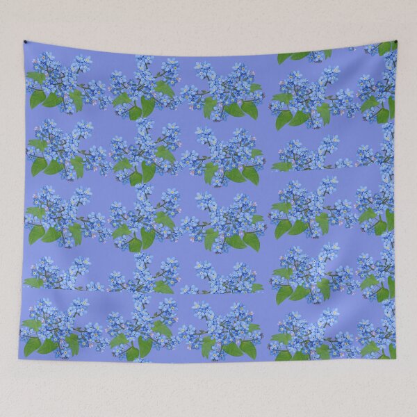 Item preview, Blue flowers designed and sold by MoccaArt.