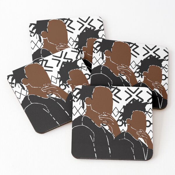 Item preview, twin Black kings over white mudcloth print designed and sold by lesovybze.