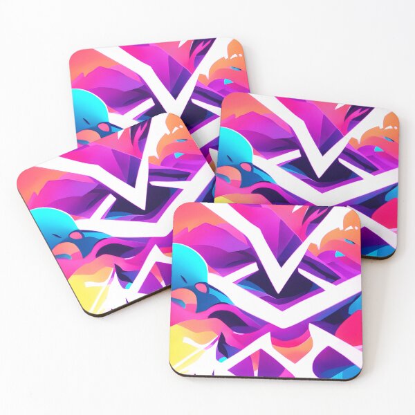 Item preview, Violet V Palace Neon Abstract Pattern designed and sold by nelloryn.